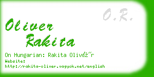 oliver rakita business card